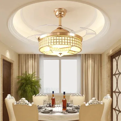 LED Modern Alloy Crystal Acrylic Ceiling Fan.LED Lamp.LED Light.Ceiling Lights.LED Ceiling Light.Ceiling Lamp For Foyer Bedroom