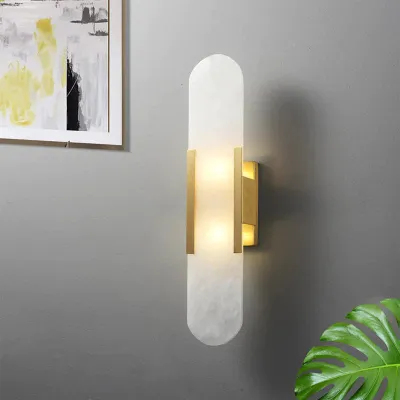 Nordic Moderne Einfache Kupfer Marmor Wand Lampe Treppe Studie Schlafzimmer Kupfer Wand Lampe