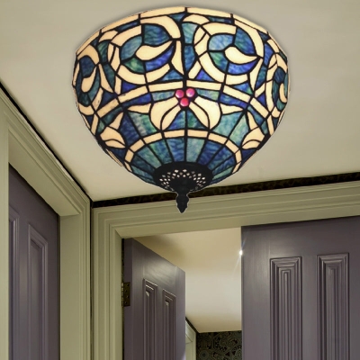 Lampada da incasso in vetro colorato rustico - Apparecchio a 2 luci per camera da letto