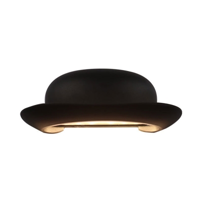 Moderna applique a LED per camera da letto in nero con paralume in metallo, illuminazione calda/naturale