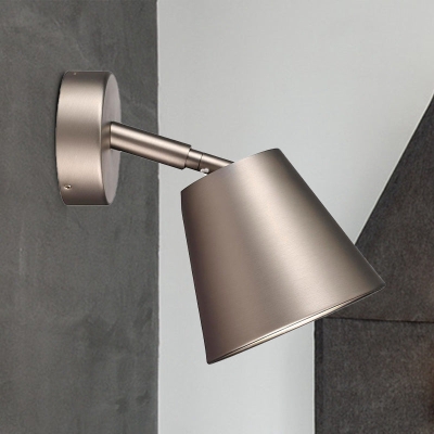 Taps toelopende LED-badkamerwandkandelaar - Minimalistisch metalen ontwerp - 1 kop - Wit/Chroom