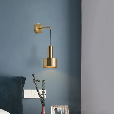 Nordic Massivholz Alle Kupfer Wohnzimmer Hintergrund Wand Lampe Kreative Korridor Kupfer Wand Lampe Schlafzimmer Chinesischen Nussbaum Nachttisch Lampe