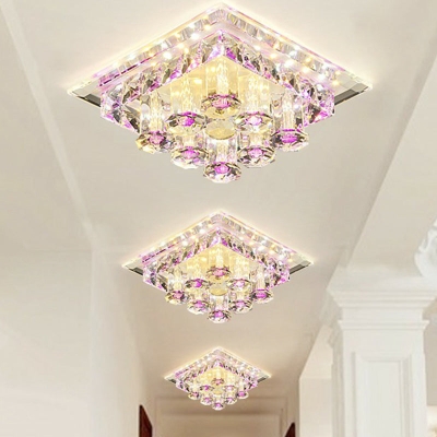Moderne optische prismatische kristallen LED-inbouwlamp - vierkante plafondlamp voor gangpad
