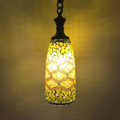 Handcrafted Art Glass Multi-Colored Ceiling Light Pendant Fixture
