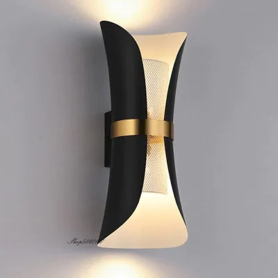 Moderne eenvoudige wandlamp Lights Scone voor slaapkamer badkamer zwart goud