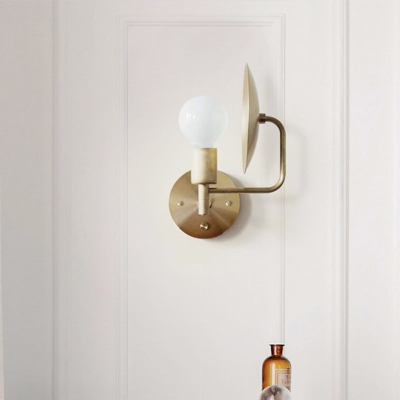 Sconce da parete a LED a lampadina nuda dorata - Apparecchio di illuminazione moderno in metallo per soggiorno