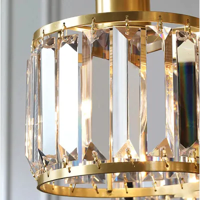 Kryształowe lampy sufitowe Sypialnia Nowoczesny design Lampa miedziana Jadalnia Lampa Led Kuchnia Lampa sufitowa Kryształowy połysk Salon