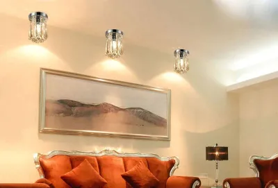 Plafoniera in cristallo da incasso Plafoniera Lampada da soffitto con perline di cristallo per camera da letto Corridoio Soggiorno Cucina