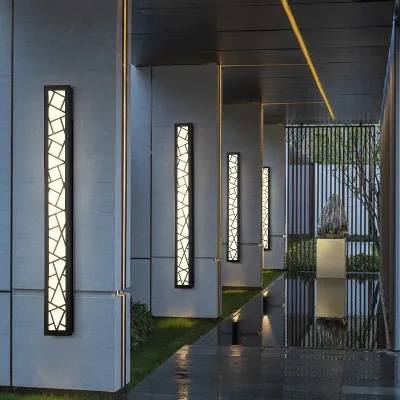 Wasserdichte Außenwandleuchte LED Hohe Wandleuchte IP65 Aluminium Licht Garten Villa Veranda Wandleuchte Licht 110V 220V