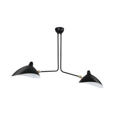 Metall-Entenschnabel-Hängelampe, postmodern, 2/3/5 Lichter, schwarzes Wohnzimmer-Kronleuchter-Licht
