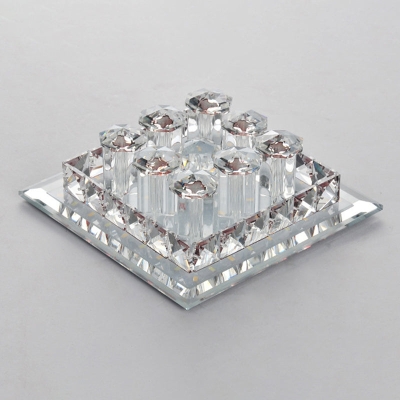 Moderne optische prismatische kristallen LED-inbouwlamp - vierkante plafondlamp voor gangpad