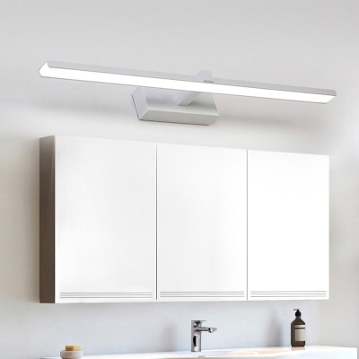 Lámpara de pared LED nórdica moderna para tocador de baño elegante - Blanco/Madera, 16
