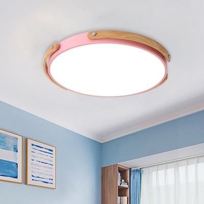 Plafoniera da incasso a LED circolare in acrilico stile Macaron - Elegante lampada da soffitto per la cameretta e i corridoi dei bambini