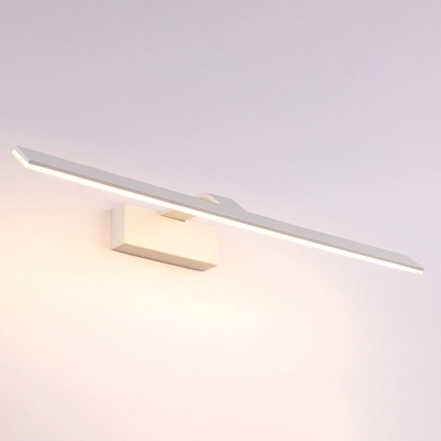 Lámpara de tocador LED de estilo nórdico - Luz de montaje en pared acrílica rectangular blanca de 16,5