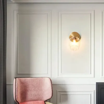Nordic Wind Schlafzimmer Nachttisch Flur Kupfer Wandlampe