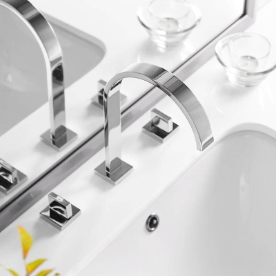 HydroBliss – Moderner Badezimmer-Wasserhahn mit Doppelgriff