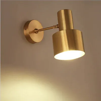 Noordse gouden woonkamer slaapkamer nachtkastje badkamer koperen wandlamp