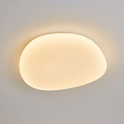 Luz de techo acrílica empotrada para dormitorio LED de piedra de guijarro blanco - Diseño moderno