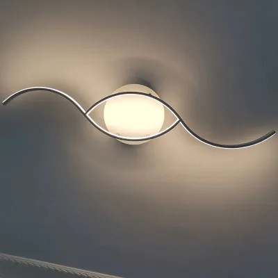 Moderne LED-Deckenleuchten für Wohnzimmer, Schlafzimmer, Arbeitszimmer, Foyer, Zuhause, runde Deckenleuchte, mattschwarz/weiß