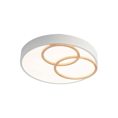 Nordic Flush Ceiling Light | Grey/White Rounded | 14