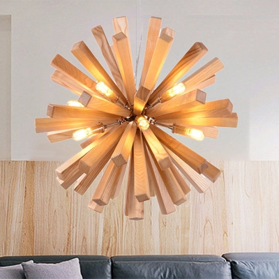 Starburst Kronleuchter Pendelleuchte Modernismus Holz 14