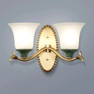 Einfache Retro-Treppenlampe, Schlafzimmer-Nachttischlampe aus Kupfer