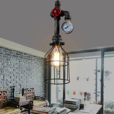 E26/E27 Retro Loft Stil Anhänger Lampe Wasser Rohr Industrielle Vintage Leuchten Bar Esszimmer Wohnzimmer Lampe