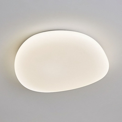 Luz de techo acrílica empotrada para dormitorio LED de piedra de guijarro blanco - Diseño moderno