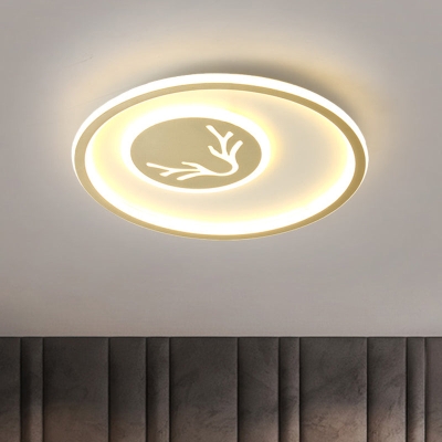 Minimalistische Acryl-Geweih-Einbauleuchte – LED-Deckenleuchte in Gold für Schlafzimmer
