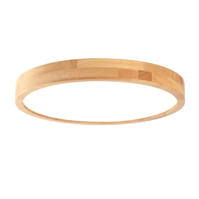 Nordic LED Holzscheiben-Unterputzleuchte für Foyer