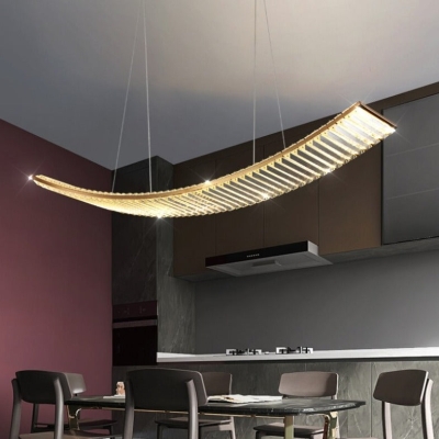 Shopia - Luxe boogkristallen hangkroonluchter - Modern lichtontwerp