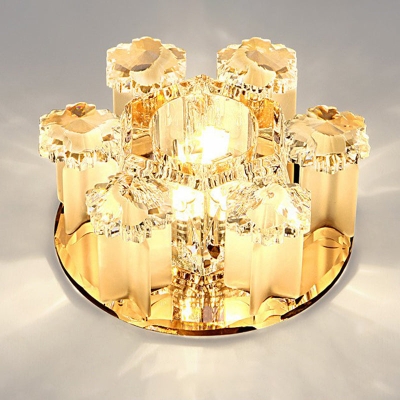 Lampada da incasso per corridoio a LED con blocco di cristallo - Lampada da incasso a soffitto floreale modernista