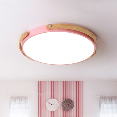 Plafoniera da incasso a LED circolare in acrilico stile Macaron - Elegante lampada da soffitto per la cameretta e i corridoi dei bambini