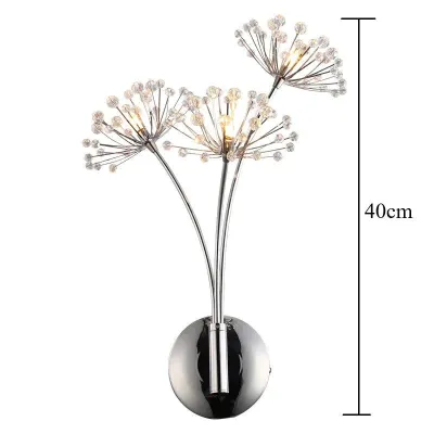 Nordic Creatieve Kristallen Bloem Paardebloem Wandlampen voor Badkamer Slaapkamer Bedlampje Woonkamer