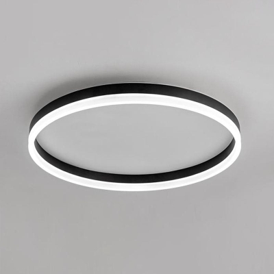 Plafón circular LED minimalista para dormitorios con cubierta acrílica