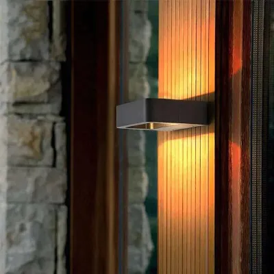 Led Outdoor Verlichting IP65 Waterdichte Alumunim Wandlamp Tuin Villa Veranda Blaker Verlichting Zwarte Kleur 96-260V