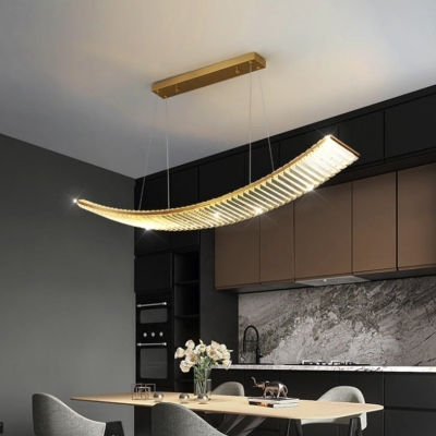 Shopia - Luxe boogkristallen hangkroonluchter - Modern lichtontwerp