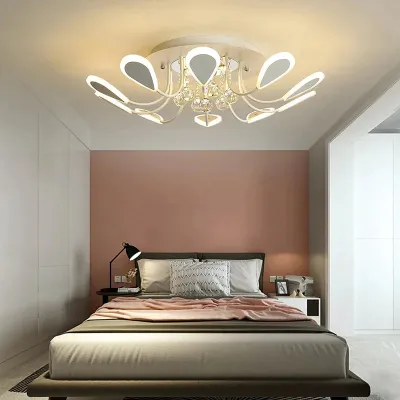 Kristall Moderne Led-deckenleuchte Für Wohnzimmer Schlafzimmer Studie Zimmer Weiß/Schwarz Farbe Decke Lampe Led Plafond