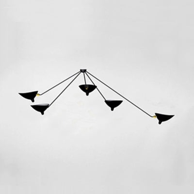 Metall-Entenschnabel-Hängelampe, postmodern, 2/3/5 Lichter, schwarzes Wohnzimmer-Kronleuchter-Licht