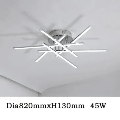 Verchromte Oberfläche, moderne LED-Deckenleuchten für Wohnzimmer, Schlafzimmer, Arbeitszimmer, Home-Deco-Deckenleuchte