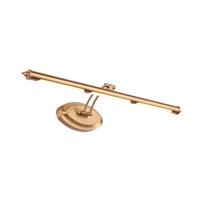 Lámpara LED metálica moderna para espejo de tocador para baño, aplique dorado (18