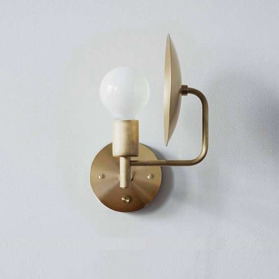 Sconce da parete a LED a lampadina nuda dorata - Apparecchio di illuminazione moderno in metallo per soggiorno