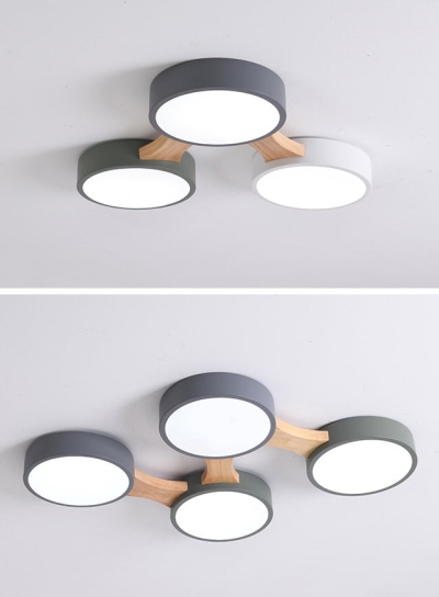 Minimalistische LED-Deckenleuchte – Einbauleuchte aus Holz für Schlafzimmer und Esszimmer