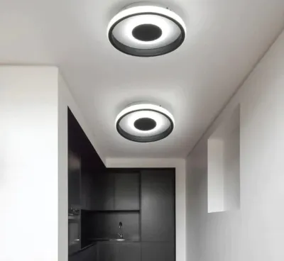 Le plafoniere a led moderne alla moda per l'illuminazione interna del soggiorno della sala studio del corridoio 16-18w