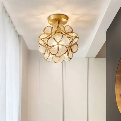 Tiffany kleurrijke bloem glazen plafondlamp LED moderne binnenlamp restaurant eetkamer café winkel verlichtingsarmatuur