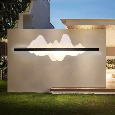 Aluminium Außenbeleuchtung IP65 Wasserdichte LED Wandleuchte Moderne Garten Veranda Wandleuchte Lichter Schwarz Farbe 110 V 220 V Wandleuchte Leuchte