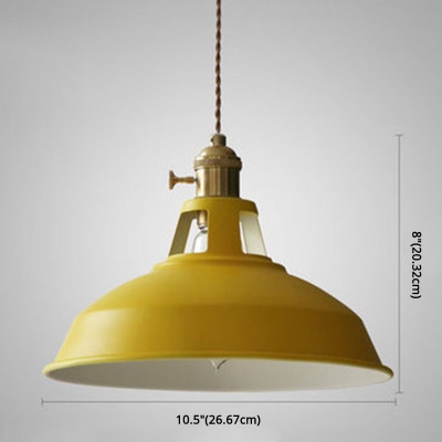 Macarons industriële schuurschaduw hanglamp metaal 1-lichts hanglamp voor restaurant