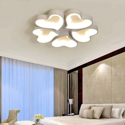 Moderne hartvorm LED-plafondverlichting voor woonkamer slaapkamer binnenverlichting plafondlamp armatuur afstandsbediening dimmin