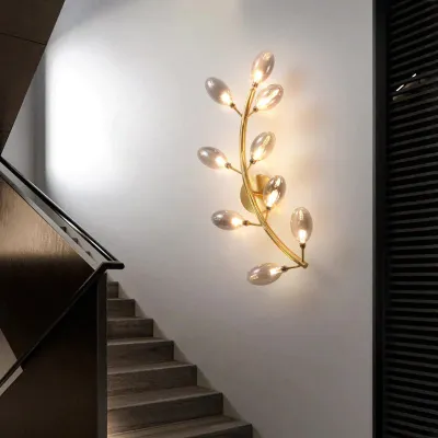 Nordic Wohnzimmer kreative Luxus Nachttisch Kupfer Wandleuchte
