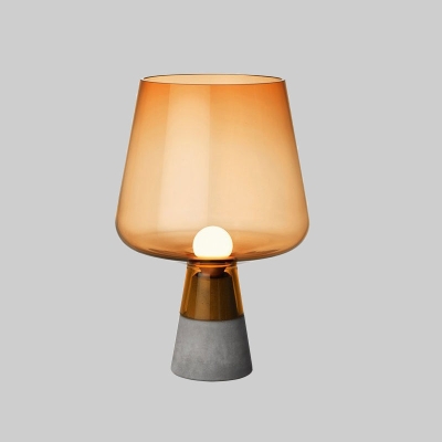 Truncated Cone Cognac Glass Table Lamp - Mid Century Design - 8